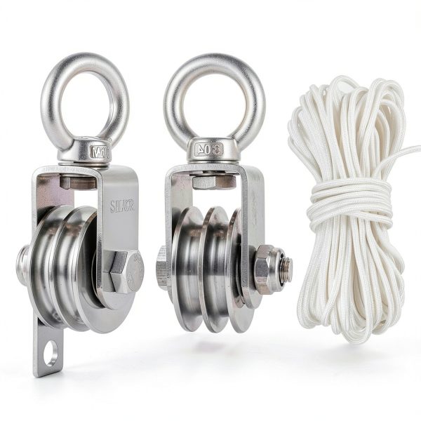 SHINICO Double Pulley Block 48MM Stainless Steel 4:1 Lifting-1
