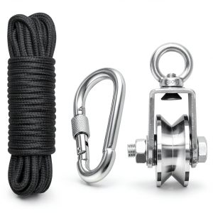 TAXI V Type Swivel Pulley 48MM Stainless Steel Rope Kit-0