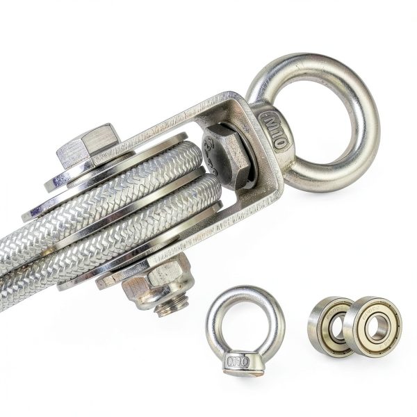 SHINICO Double Pulley Block 48MM Stainless Steel 4:1 Lifting-3