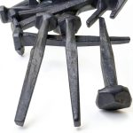 OLD NAIL SOURCE 2.5" Wrought Head Rose Nail - 10 Pack Burlap Bag-0