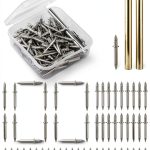 100PCS Double Headed Skirting Nails,Skirting Thread Seamless Nail,Double-Headed Nails, Non Marking Double Sided Nails,Invisible Screws with 1pcs Specific Sleeve Tool.-0