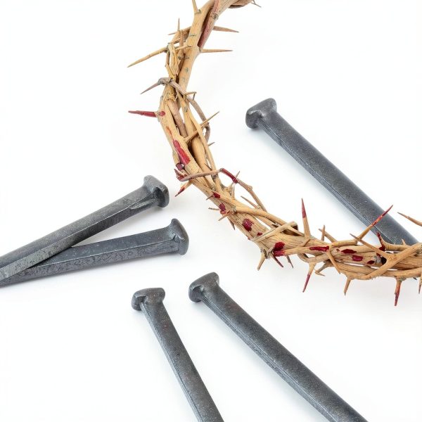 Crucifix Iron Nails 6 Inch by Sosation Roman Flat Head Metal Replicas-4