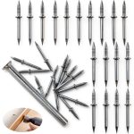 SOPAMI 200pcs Double Head Skirting Thread Seamless Nails with 2pcs Sleeve Tools, Non Marking Double Sided Nails, Invisible Security Screws for Wood Baseboards.-0