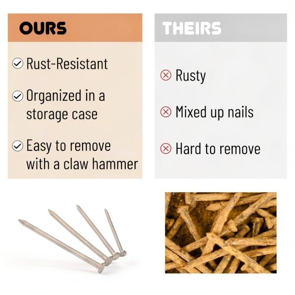 Mr Pen Hardware Nails 240 pcs Gold 1.5 Inch Finishing Nails-4