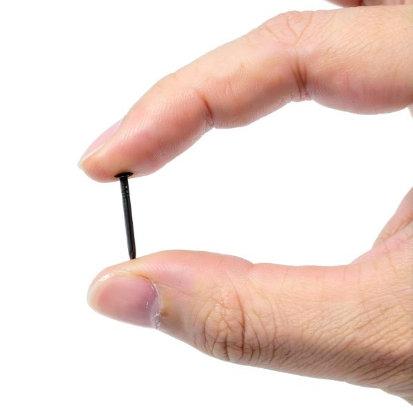 Wooden Nail Tiny Antique DIY Decorative Boxes Accessories Mini Nails 0.6inch (Black, Set of 100pcs)-1
