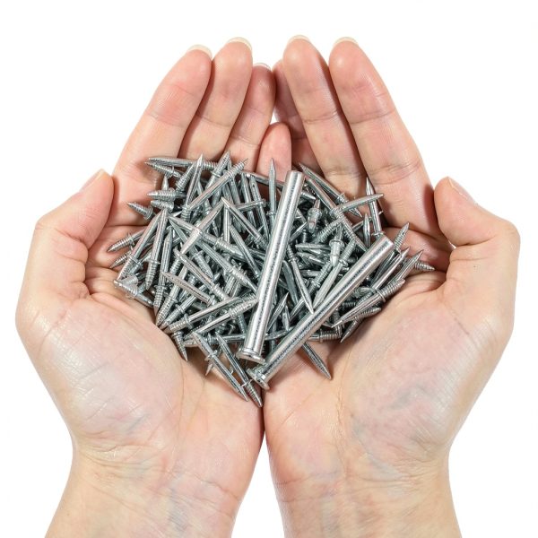 SOPAMI 200pcs Double Head Skirting Thread Seamless Nails with 2pcs Sleeve Tools, Non Marking Double Sided Nails, Invisible Security Screws for Wood Baseboards.-6