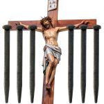 Crucifix Iron Nails 6 Inch by Sosation Roman Flat Head Metal Replicas-0