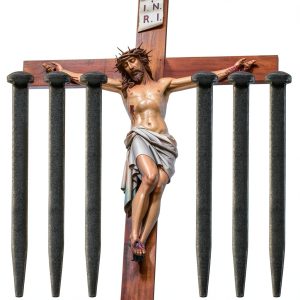 Crucifix Iron Nails 6 Inch by Sosation Roman Flat Head Metal Replicas-0