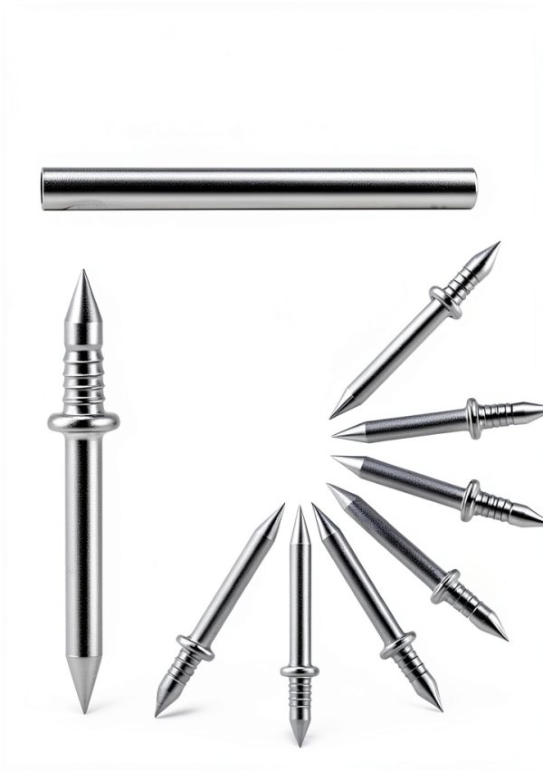 100PCS Double Headed Skirting Nails,Skirting Thread Seamless Nail,Double-Headed Nails, Non Marking Double Sided Nails,Invisible Screws with 1pcs Specific Sleeve Tool.-1