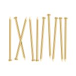 Mellewell 2 Inch Gold Hardware Nails Round Head Small Size 200 pcs-0